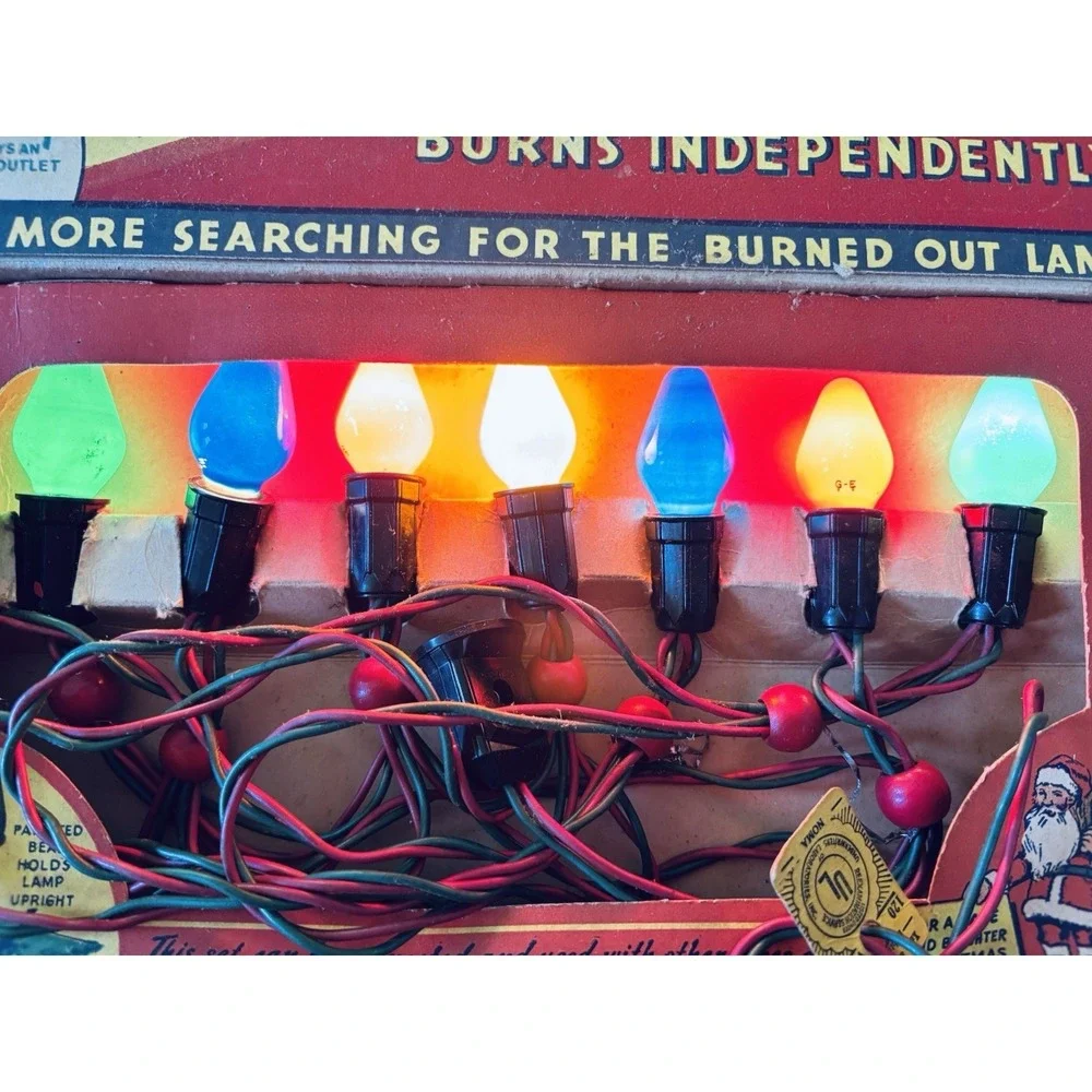 Lot Of 2 Vintage Christmas Noma Indoor Lights - Original Boxes #3010 #6569 Works